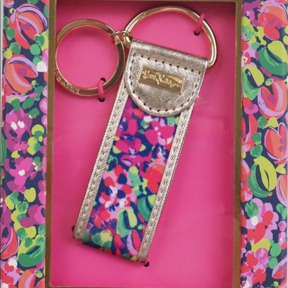 Lily Pulitzer key fob in “wild confetti”